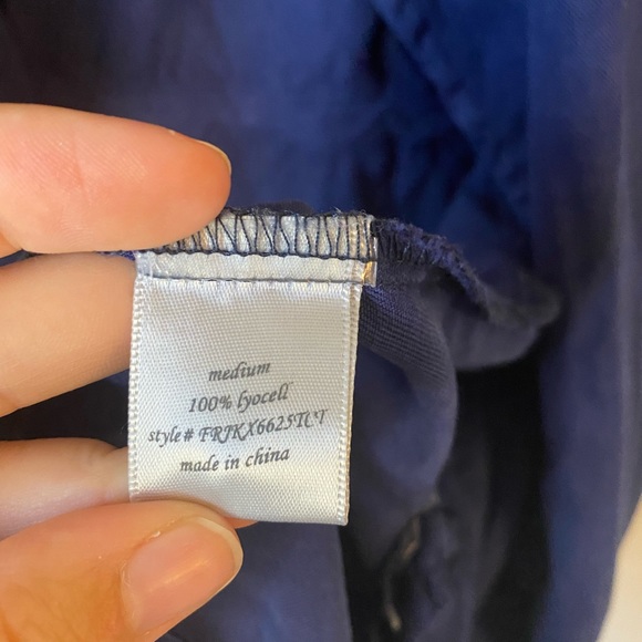 Harper Blue Open Front Drapey Lightweight Jacket Size Medium - Picture 8 of 10